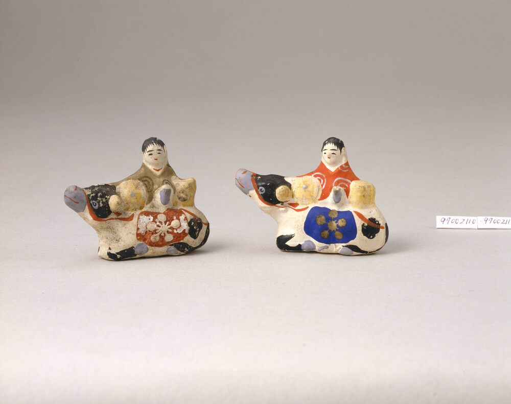 土人形(牛と人)