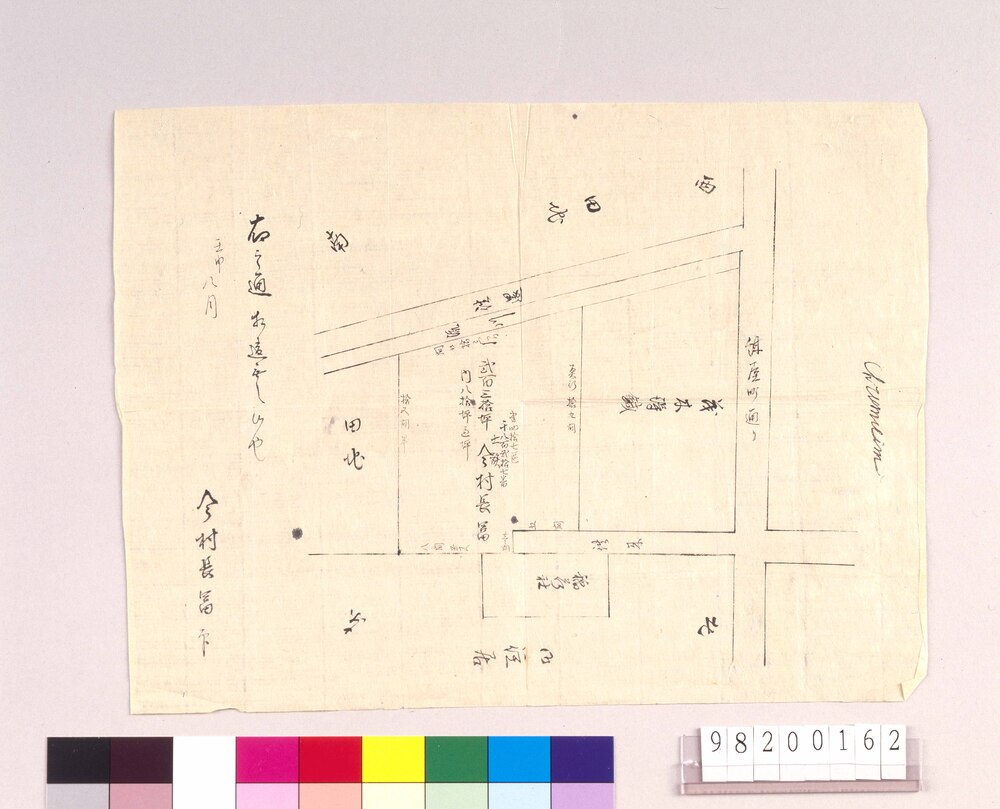 作品画像：今村長富屋敷地籍図届出書控