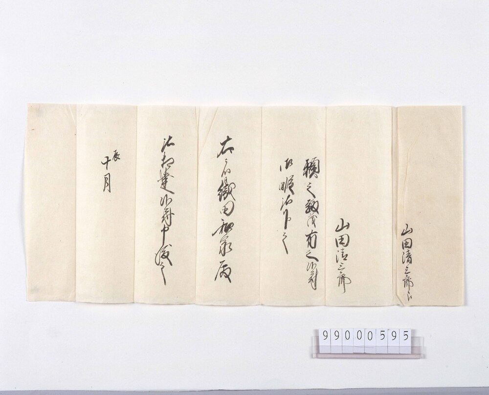 山田清三郎宛 御暇申渡状