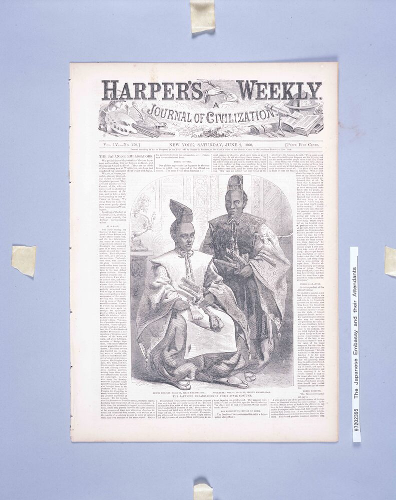 作品画像：The Japanese Embassy and their Attendants(万延元年遣米使節と随行員)(Harper’s Weekly(1860年）