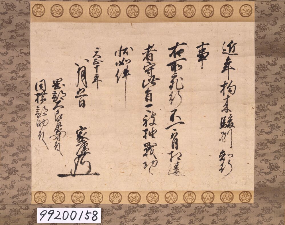 作品画像：徳川家康判物
