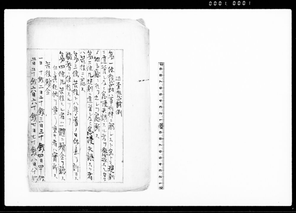 作品画像：巡査懲罰例