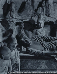 作品画像：法隆寺五重塔内北面 釈迦涅槃像（涅槃像土部分）