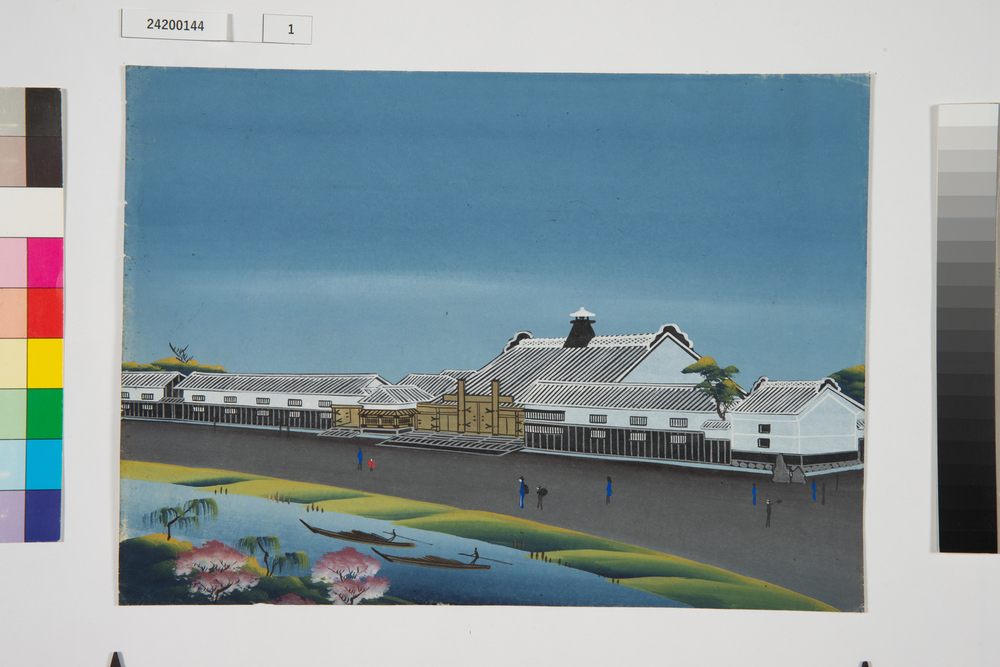 泥絵　江戸大名屋敷図　園部藩小出家