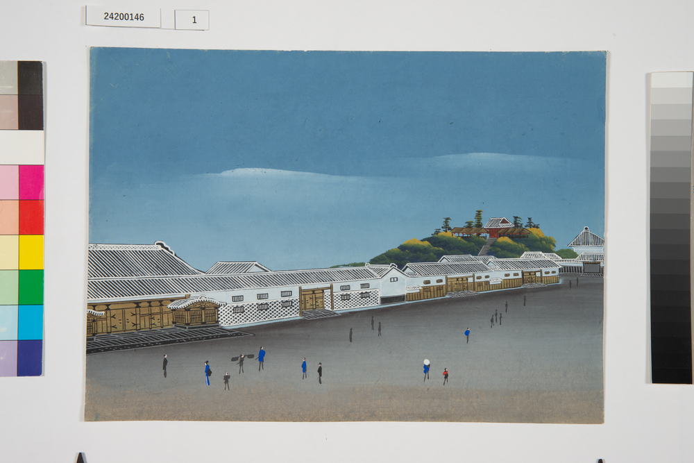 泥絵　江戸大名屋敷図　松山藩松平様