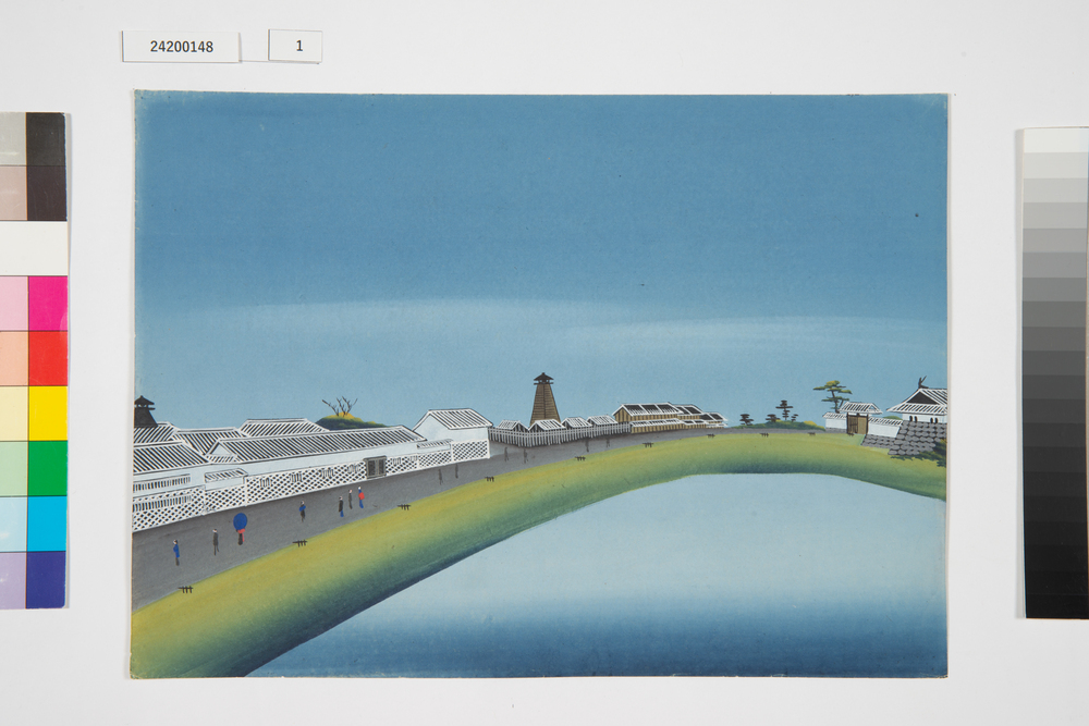 泥絵　江戸大名屋敷図　明石藩松平家