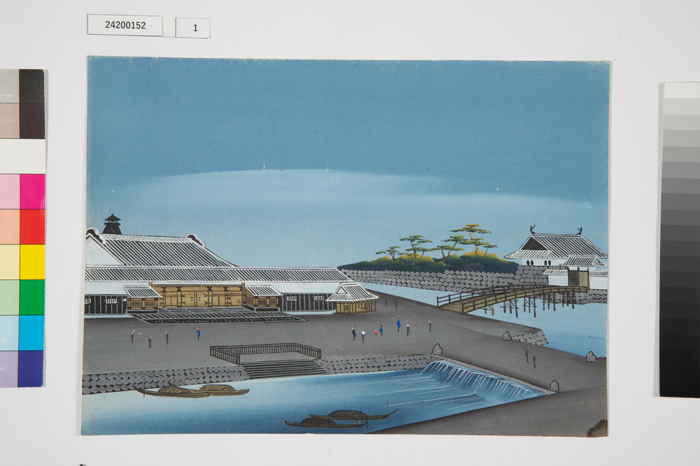 泥絵　江戸大名屋敷図　龍の口　評定所