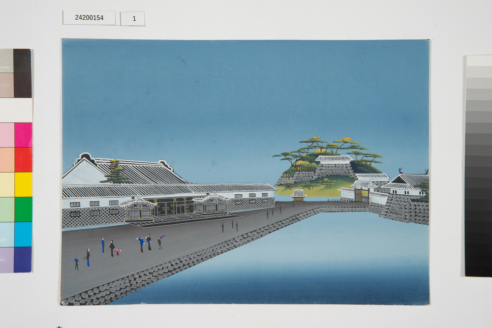 泥絵　江戸大名屋敷図　米沢藩上杉家