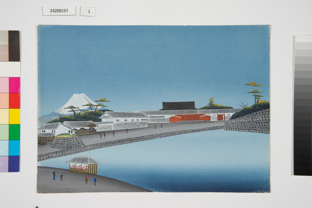 泥絵　江戸大名屋敷図　佐賀藩鍋島家　上屋敷
