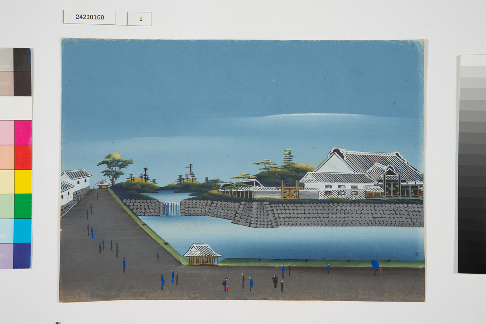 泥絵　江戸大名屋敷図　延岡藩内藤家