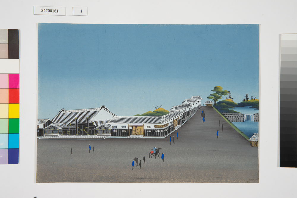 泥絵　江戸大名屋敷図　佐賀藩鍋島家　中屋敷