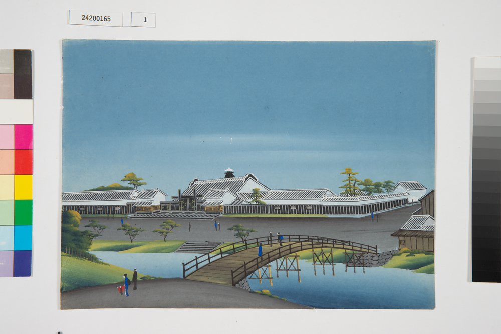 泥絵　江戸大名屋敷図　上山藩松平家