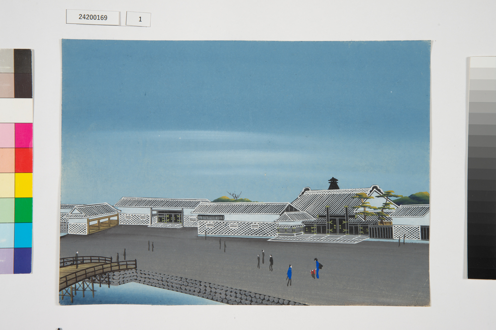 泥絵　江戸大名屋敷図　長岡藩牧野家