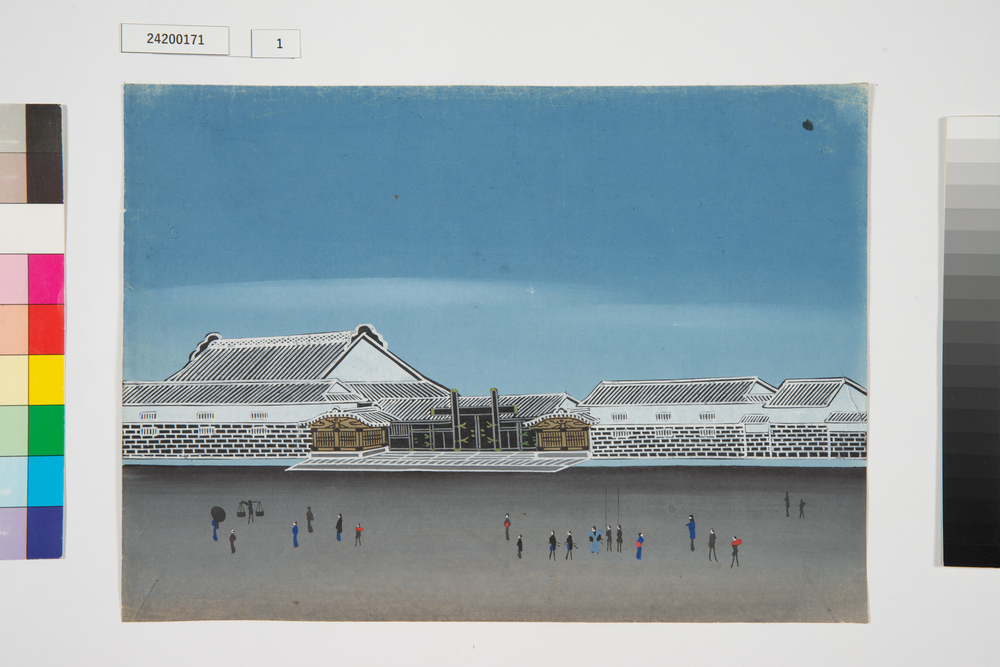 泥絵　江戸大名屋敷図　熊本藩細川家