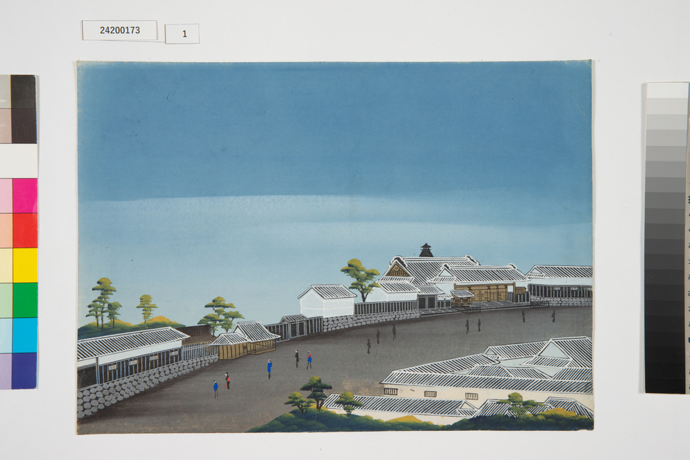 泥絵　江戸大名屋敷図　多度津藩京極家