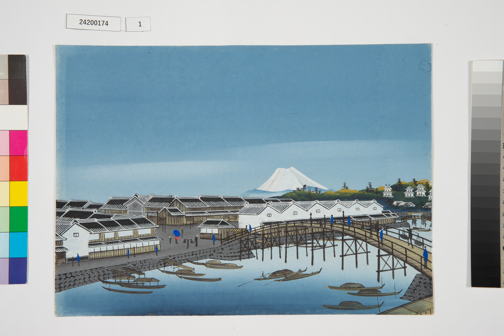 泥絵　江戸大名屋敷図　日本橋