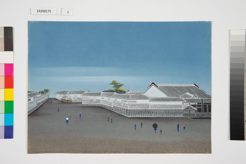 泥絵　江戸大名屋敷図　福岡藩黒田家　裏霞が関