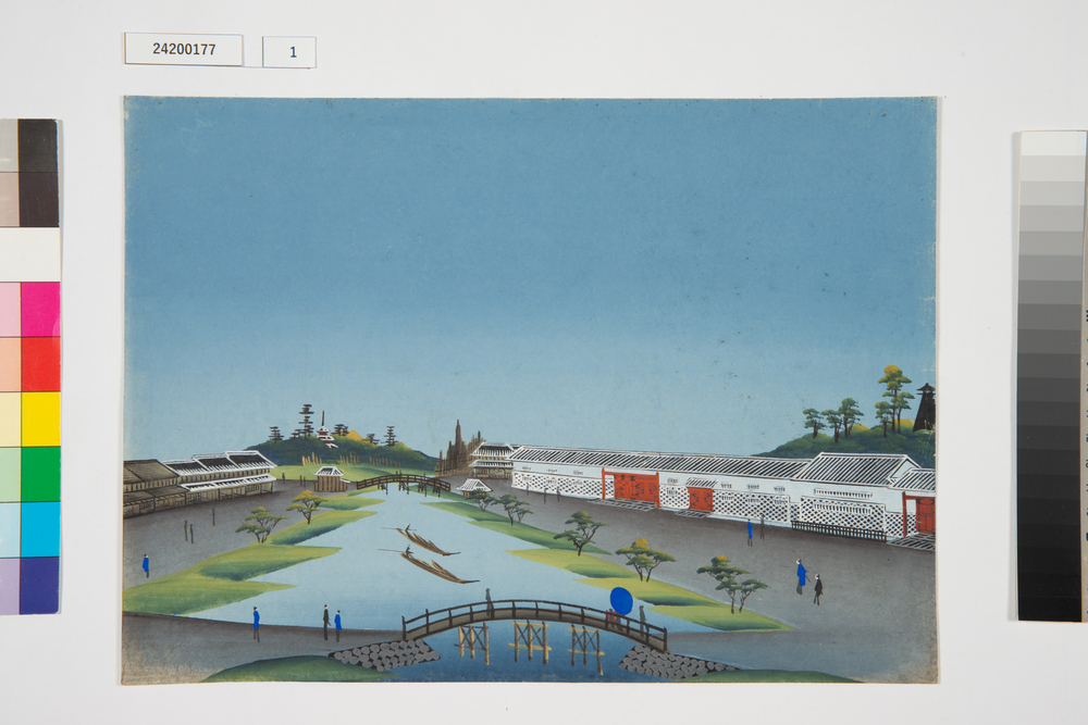 泥絵　江戸大名屋敷図　久留米藩有馬家