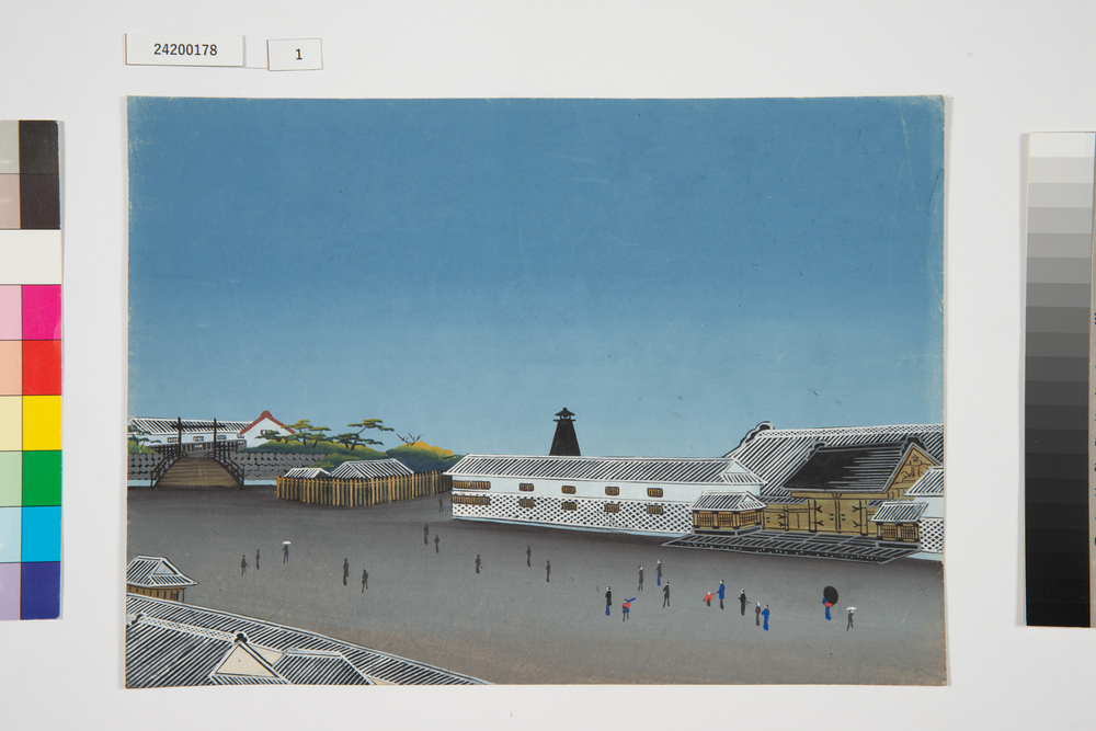 泥絵　江戸大名屋敷図　臼杵藩稲葉家