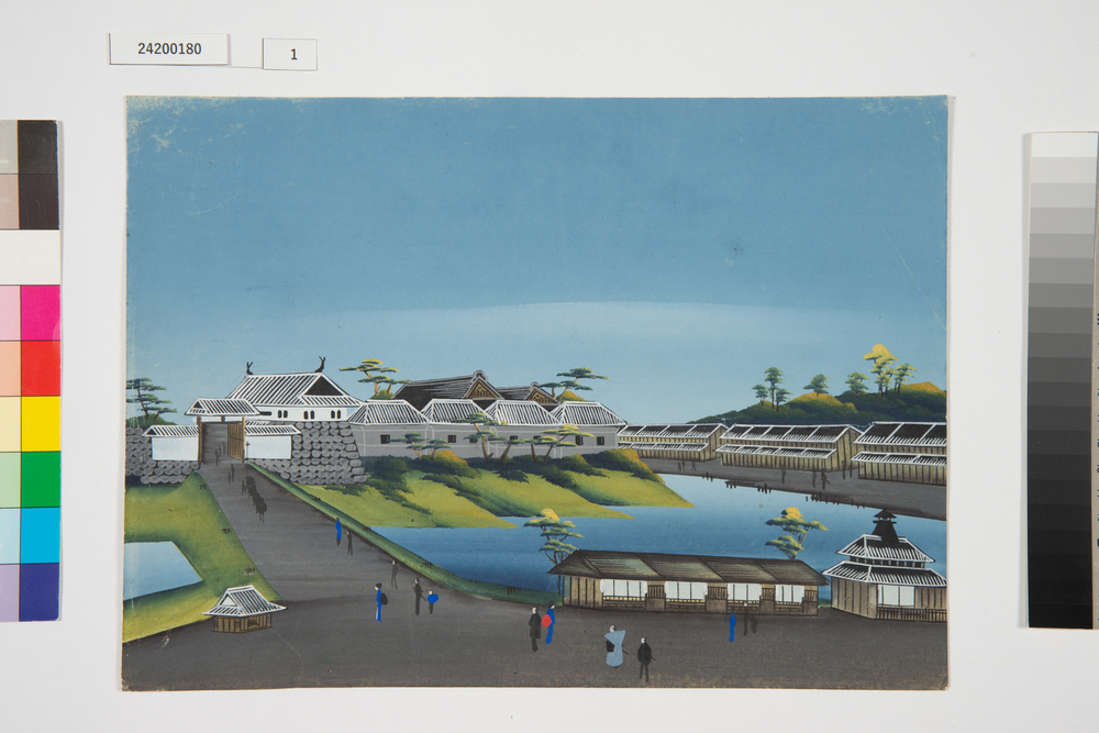 泥絵　江戸大名屋敷図　赤坂御門