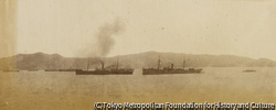 作品画像：朝鮮國大同江口ニ於ル艦船碇泊ノ光景