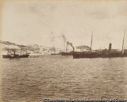 作品画像：榮城縣龍睡灣投錨ノ諸船艦(其三)