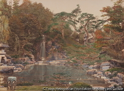 作品画像：（滝のある庭園）