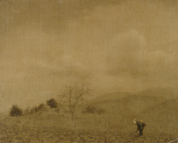 作品画像：風景(畑仕事の女)