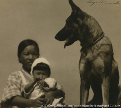 作品画像：犬と子供