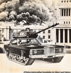 作品画像：（戦車と黒煙）