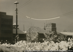 （雪と電線）