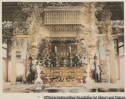 作品画像：22. 身延寺（身延山久遠寺）の内部 甲州