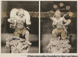 作品画像：13. 風神と雷神の木彫 日光