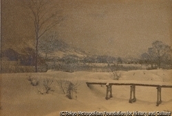 作品画像：（雪のある風景）
