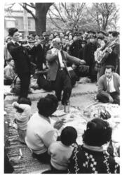 作品画像：見るも踊るも共に楽しいお花見