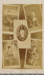 （女性の写真5点コラージュ）