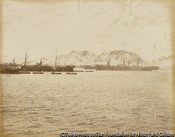 作品画像：榮城縣龍睡灣投錨ノ諸船艦(其ニ)