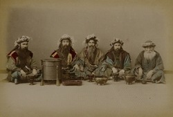 作品画像：（五人の男性）
