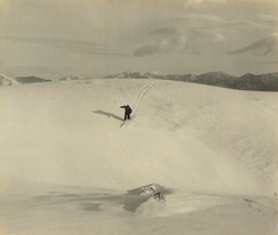 作品画像：(雪山と人)