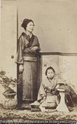 作品画像：（武士の子と母）
