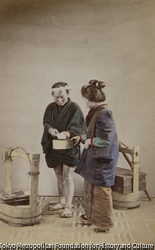 作品画像：（豆腐屋と客）