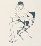 作品画像：ディレクター・チェアにすわるシーリア