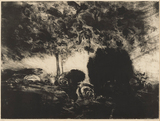 作品画像：煙突のある風景
