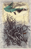 作品画像：流木と雲