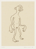 作品画像：歩く人［『小さな版画集』より］