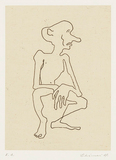 作品画像：座る人［『小さな版画集』より］