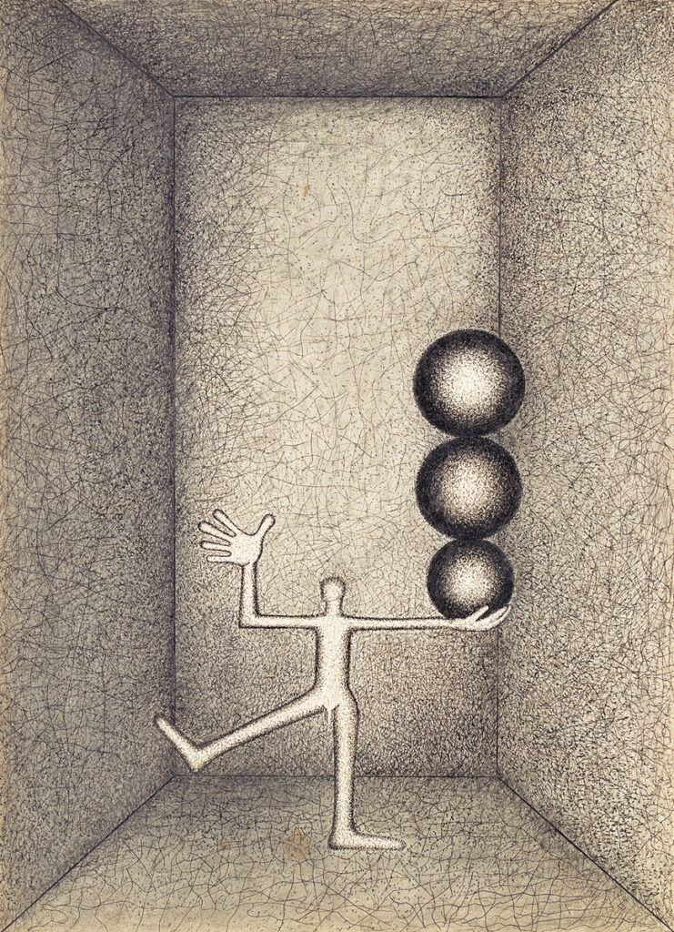 作品画像：［三つの球をもつ男］