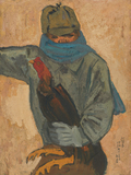作品画像：軍鶏を飼う人