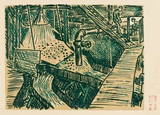 作品画像：シャワー［『炭山画譜　大宮昇創作石版集』より］
