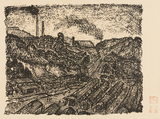作品画像：炭山全景［『炭山画譜　大宮昇創作石版集』より］